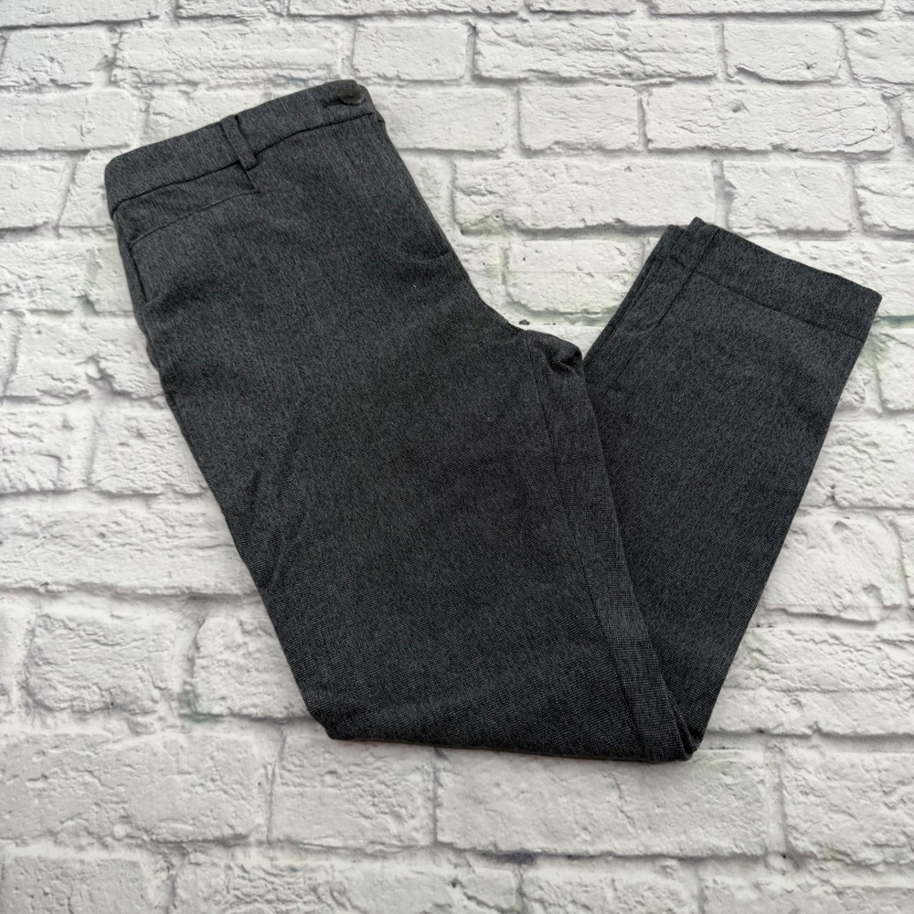 LOFT Womens Gray White Textured Straight Leg Dress Pants Size 6 Office Career